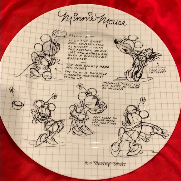 Dining New Disney Sketchbook Minnie Mouse Dinner Plate Poshmark